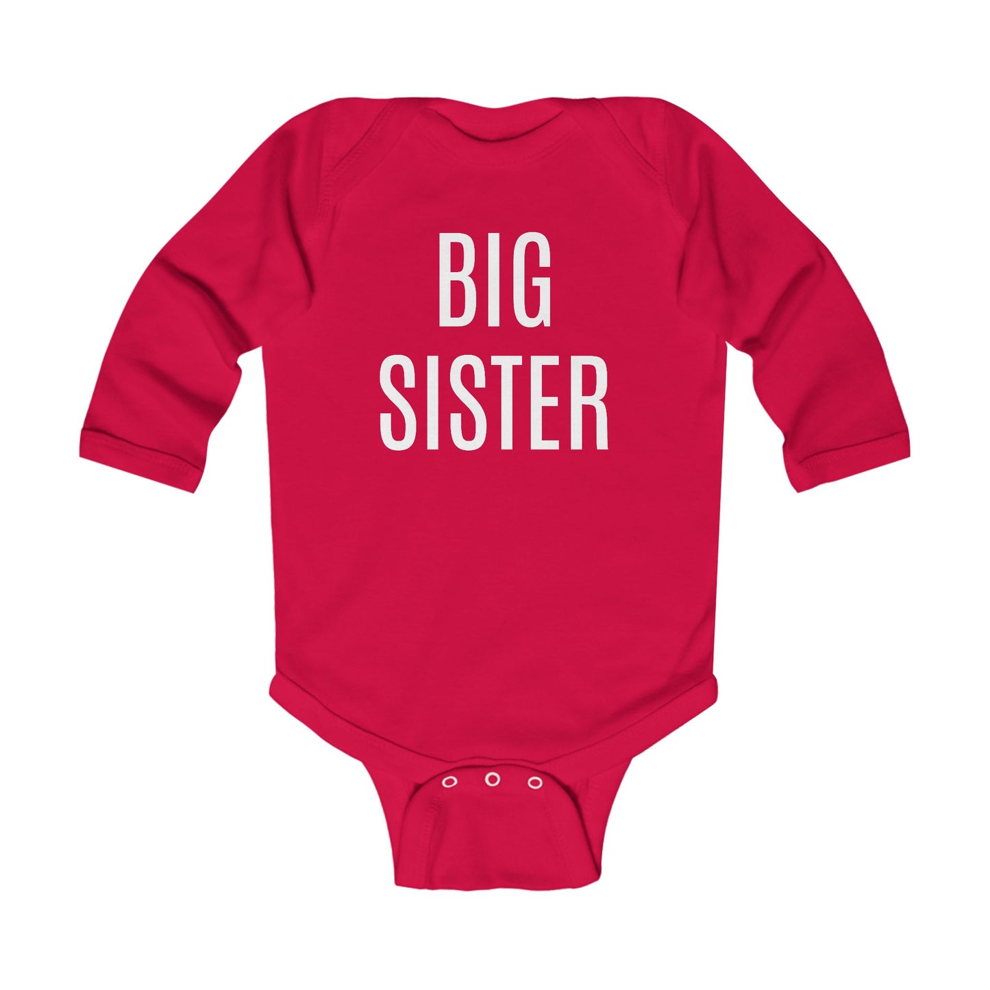 Infant Long Sleeve Big Sister Bodysuit
