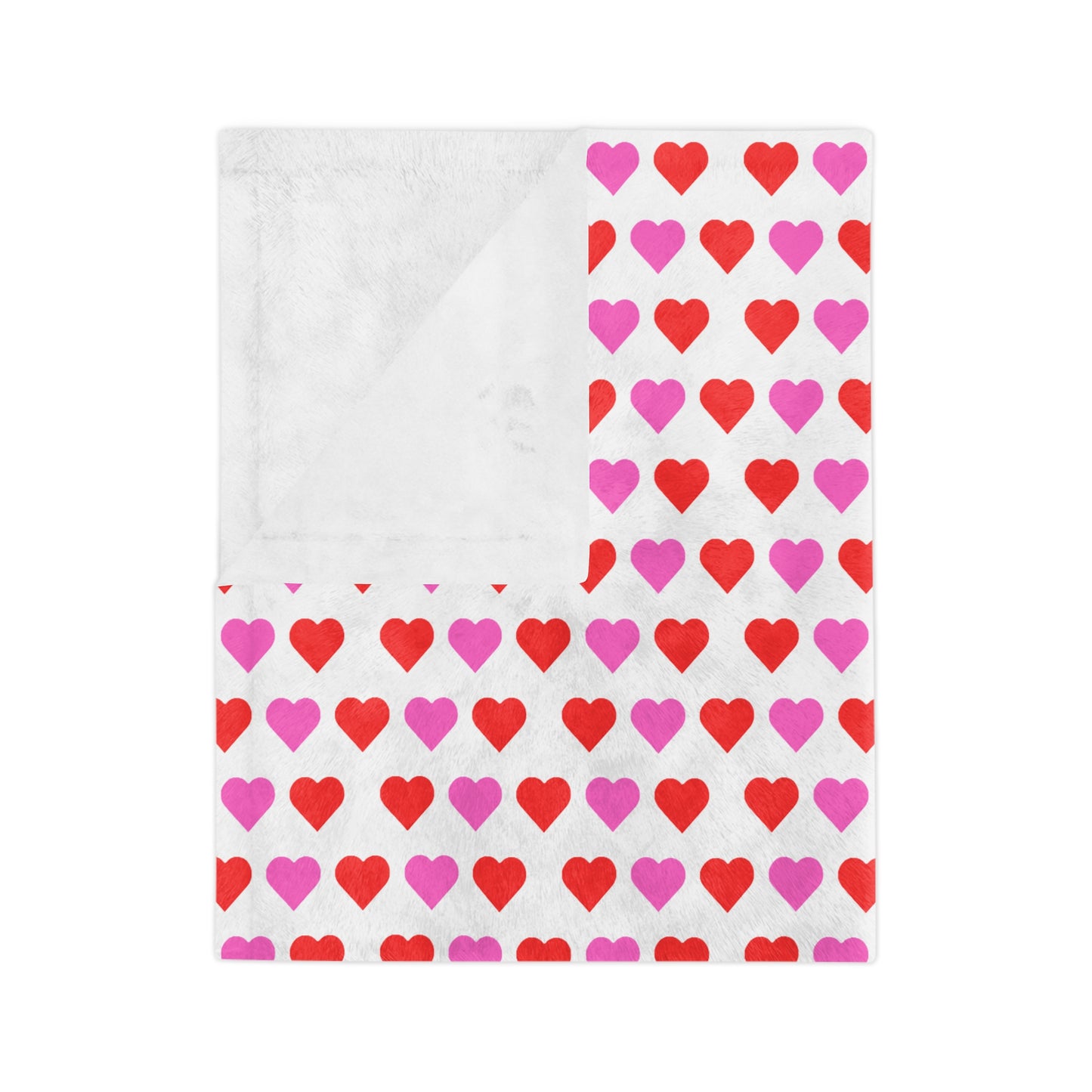 Velveteen Microfiber Heart Blanket