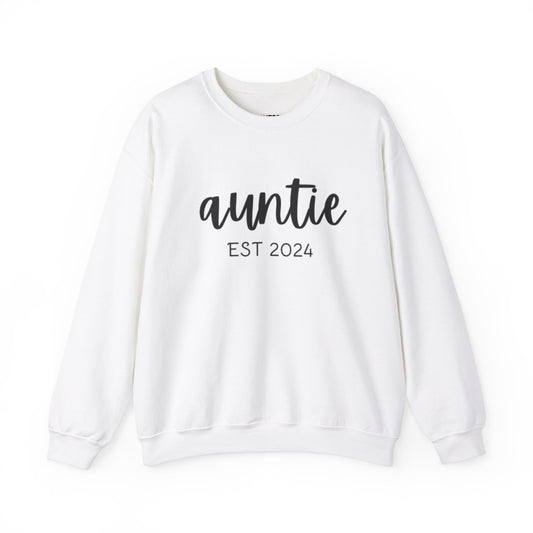 Unisex Heavy Blend™ Crewneck Auntie EST 2024 Sweatshirt