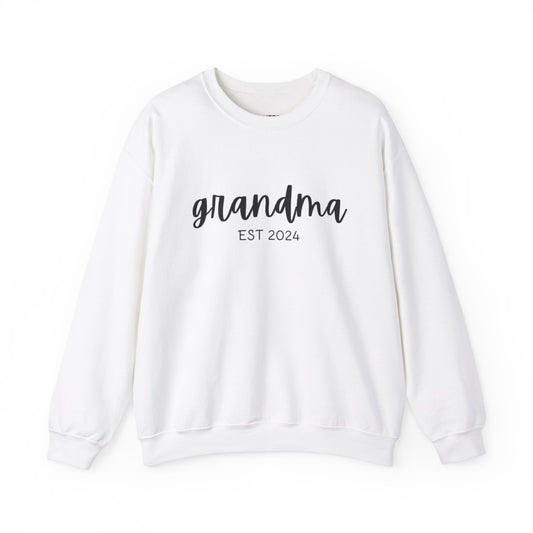 Unisex Heavy Blend™ Crewneck Grandma EST 2024 Sweatshirt